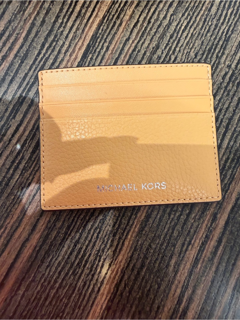 Michael Kors Orange Leather Slim Card Case